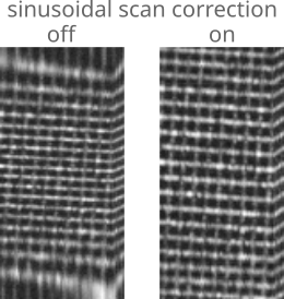 Sinusoidal Scan Correction